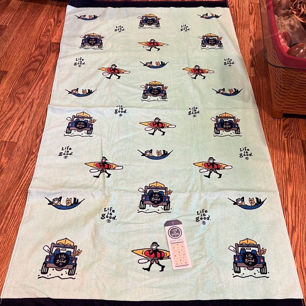 NWT Life is Good beach towel